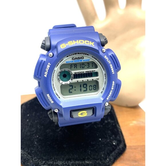 Casio Men's Watch G-Shock DW9052 Quartz Blue Resin Digital Sport 44mm 3232 - Picture 1 of 15